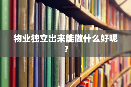 物业独立出来能做什么好呢？